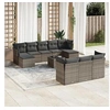 Image de Salon de jardin modulable rotin gris 11 pieces 8 personnes
