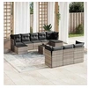 Image de Salon de Jardin avec Coussins 13 pcs, Canapés avec Pieds Réglables, Ensemble de Meubles d'Extérieur Patio Terrasse, 3218637