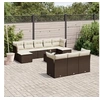 Image de Salon de jardin modulable rotin marron 11 pieces 8 personnes