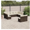 Image de Salon de jardin modulable resine tressee marron 11 pieces 11 personnes