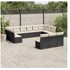 Image de Ensemble à Manger de Jardin avec Coussins 13 pcs, Table et Chaises à Dossier Rabattable, Meubles d'Extérieur Patio 3211308