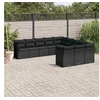 Image de Salon de jardin 11 pcs avec coussins noir résine tressée 3250244