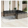 Image de Salon de Jardin avec Coussins 11 pcs, Canapés avec Pieds Réglables, Ensemble de Meubles d'Extérieur Patio Terrasse, 3250249
