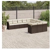 Image de Salon de Jardin avec Coussins 11 pcs, Canapés avec Pieds Réglables, Ensemble de Meubles d'Extérieur Patio Terrasse, 3250252
