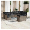 Image de Salon de Jardin avec Coussins 12 pcs, Canapés de Patio, Ensemble de Meubles, Mobilier de Terrasse Extérieur, Gris 3223947