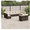 Image de Salon de jardin modulable resine tressee marron 12 pieces 12 personnes
