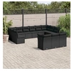 Image de Salon de jardin avec coussins 13 pcs noir résine tressée 3250284