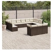 Image de Salon de jardin modulable resine tressee marron 13 pieces