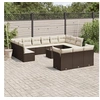 Image de Salon de jardin modulable resine tressee marron 14 pieces