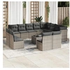 Image de Salon de Jardin avec Coussins 10 pcs, Canapés de Terrasse, Ensemble de Meubles de Patio, Mobilier d'Extérieur, Gris 3254188