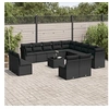 Image de 14-delige Loungeset met kussens poly rattan zwart3250334