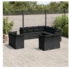 Image de 11-delige Loungeset met kussens poly rattan zwart3250344