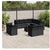 Image de 12-delige Loungeset met kussens poly rattan zwart3250354