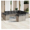 Image de Salon de Jardin avec Coussins 12 pcs, Canapés de Patio, Ensemble de Meubles, Mobilier de Terrasse Extérieur, Beige 3260658