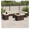 Image de Salon de jardin modulable resine tressee marron 14 pieces 62.0 x 62 x 69