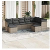 Image de Salon de Jardin avec Coussins 9 pcs, Canapés avec Pieds Réglables, Ensemble de Meubles d'Extérieur Patio Terrasse, 3250409