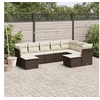 Image de Salon de Jardin avec Coussins 9 pcs, Canapés avec Pieds Réglables, Ensemble de Meubles d'Extérieur Patio Terrasse, 3250412