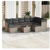 Image de Salon de Jardin avec Coussins 10 pcs, Canapés avec Pieds Réglables, Ensemble de Meubles d'Extérieur Patio Terrasse, 3250419
