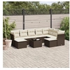 Image de Salon de jardin modulable vidaxl 9 personnes marron resine tressee 62 x 62 x 69 cm 10 pieces