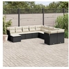 Image de Salon de jardin modulable resine tressee noir 11 pieces 62.0 x 62 x 69 11 personnes