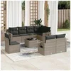 Image de Salon de jardin modulable GENERIQUE resine tressee 12 personnes 13 pieces 62 x 62 x 69 cm beige