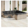 Image de Salon de Jardin avec Coussins 13 pcs, Canapés avec Pieds Réglables, Ensemble de Meubles d'Extérieur Patio Terrasse, 3250479
