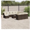 Image de Salon de Jardin avec Coussins 13 pcs, Canapés de Patio, Ensemble de Meubles, Mobilier de Terrasse Extérieur, Noir 3224424