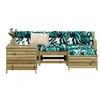 Image de Salon de jardin bois marron 5 pieces