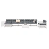 Image de Salon de jardin modulable Bois massif blanc 10 pieces x 69 x 70.5