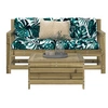 Image de Bois salon de jardin bois 3 pieces