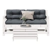 Image de 3-delige Loungeset met kussens massief grenenhout wit3250765