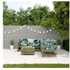 Image de Salon de jardin modulable Vidaxl bois marron 5 pieces x 62 x 70.5