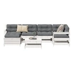 Image de Salon de jardin Bois massif blanc 7 pieces