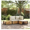 Image de Salon de jardin 4 pieces bois massif 68 x 68 x 64 cm