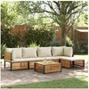Image de Salon de jardin GENERIQUE bois massif 6 pieces 68 x 68 x 64 cm