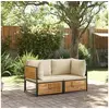 Image de Salon de jardin bois massif 2 pieces 68.0 x 68 x 64