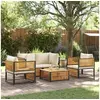 Image de Salon de jardin 5 pieces bois massif 68 x 68 x 64 cm