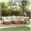 Image de Salon de jardin 8 pieces bois massif 68 x 68 x 64 cm