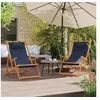 Image de Lot de 2 Chaises de Plage Pliables, Sièges de Terrasse, Chaises de Balcon, Meubles de Patio Camping Jardin Extérieur, 3214481