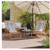 Image de Chaises de plage pliables lot de 2 multicolore tissu