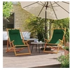 Image de Chaises de plage pliables lot de 2 vert tissu3214485