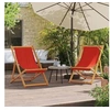 Image de Lot de 2 Chaises de Plage Pliables, Sièges de Terrasse, Chaises de Balcon, Meubles de Patio Camping Jardin Extérieur, 3214491