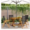 Image de Chaises inclinables de jardin lot de 4 noir rotin bois massif, siège de jardin, chaise de patio, chaise à manger de 3214520