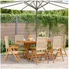 Image de Chaises inclinables de jardin lot de 6 beige rotin bois massif