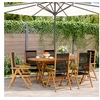 Image de Chaises inclinables de jardin lot de 6 noir bois massif acacia, siège de jardin, chaise de patio, chaise à manger de 3214530