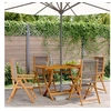 Image de Chaises inclinables de jardin lot de 4 gris bois massif acacia, siège de jardin, chaise de patio, chaise à manger de 3214532