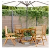 Image de Chaises inclinables de jardin lot de 4 beige bois massif acacia3214535
