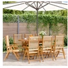 Image de Chaises inclinables de jardin lot de 8 beige bois massif acacia3214537
