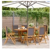 Image de Chaises inclinables de jardin lot de 6 tissu et bois massif3214542