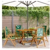 Image de Chaises inclinables de jardin lot de 4 vert tissu bois massif
